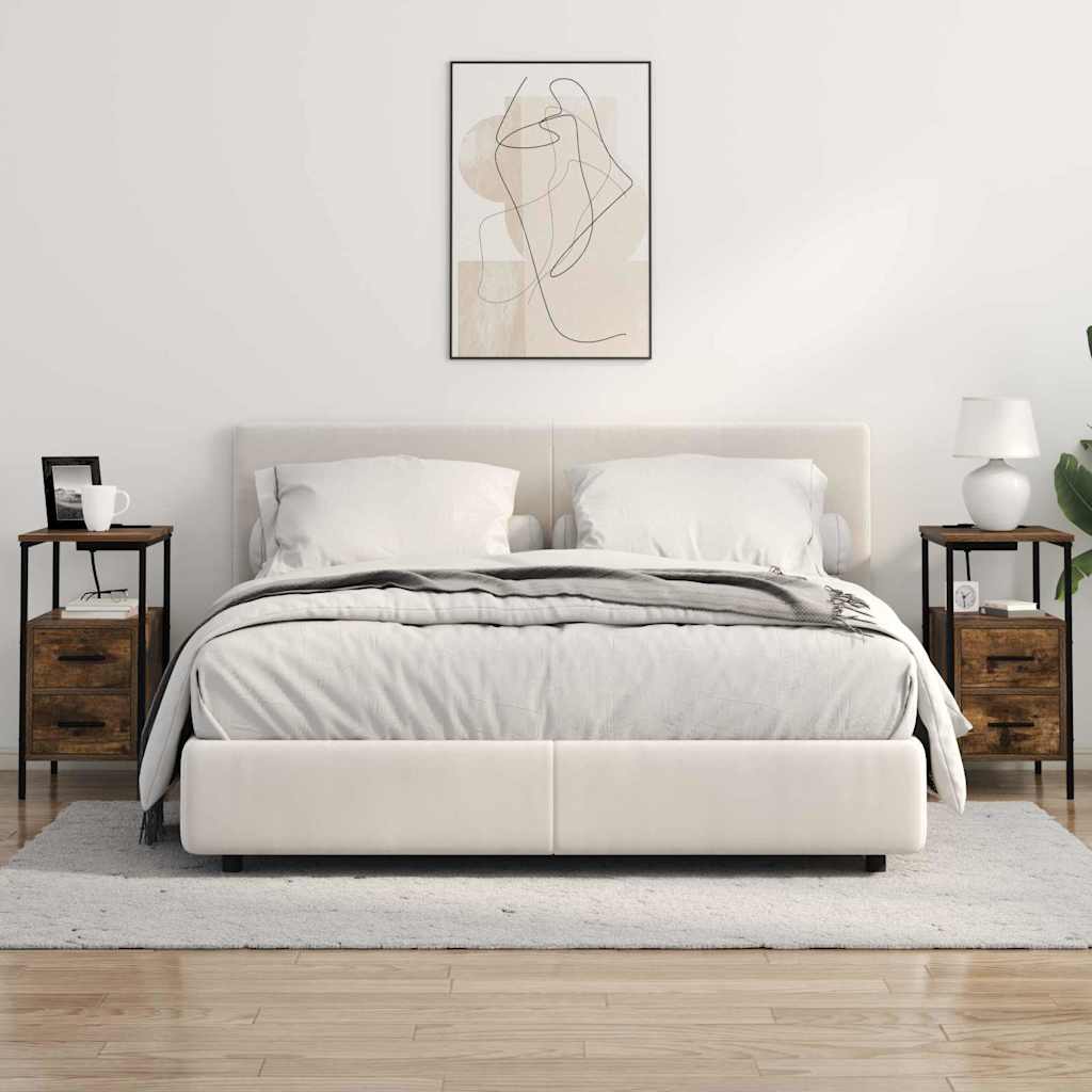 Bedside Table 2 pcs Smoked oak 30 x 48 x 61 cm Engineered wood